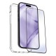 MYWAY - Carcasa myway para apple iphone 15 pro transparente + protector pantalla cristal templado - MWPAK0089